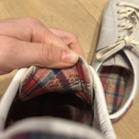 Cole Haan Tennis Fashion Sneaker Leather Plaid Lace Up Mens 8.5 Grandpro Gray - Picture 8 of 11